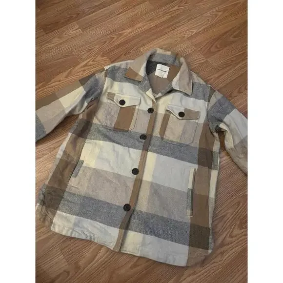 Lucky Brand Plaid Shacket Size XS - Picture 4 of 10